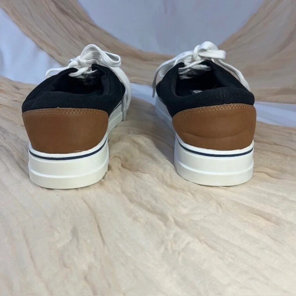 Chaps Mens Low Profile Black/White Canvas Shoes Size‎ 7.5 NWOB